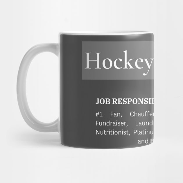 Hockey Grandma Responsibilities (Dark) by Hockey Coach John